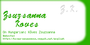 zsuzsanna koves business card